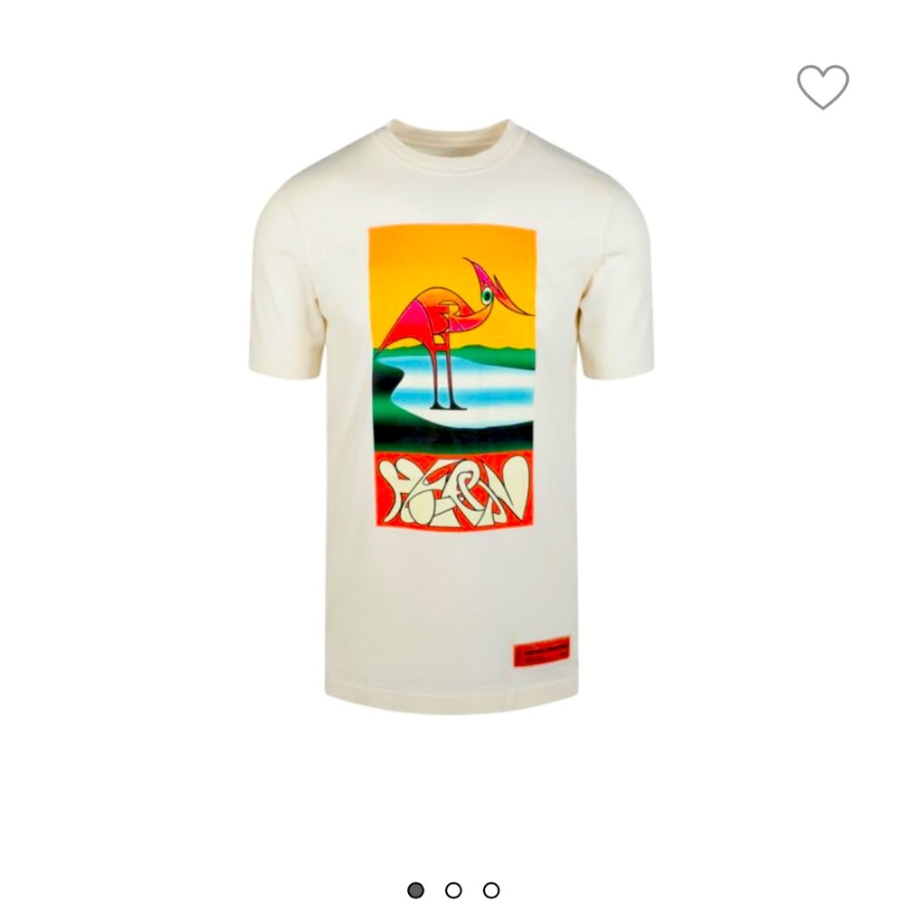 Heron Preston Cream Graphic Tee